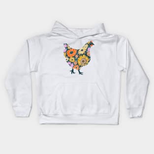 Deborah the Floral Chicken Kids Hoodie